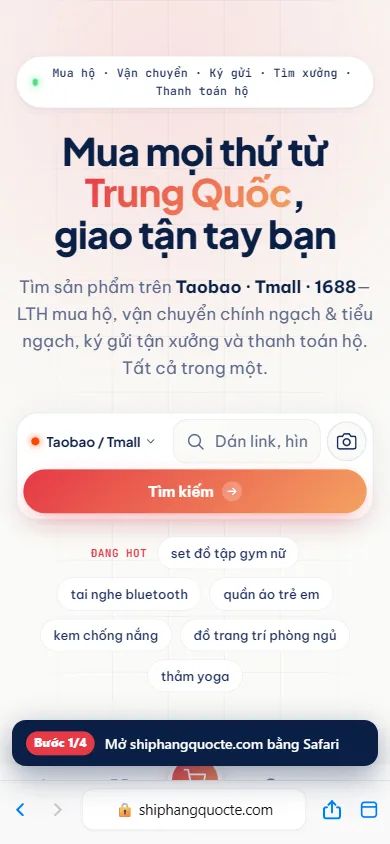 Minh hoạ: Mở web LTH